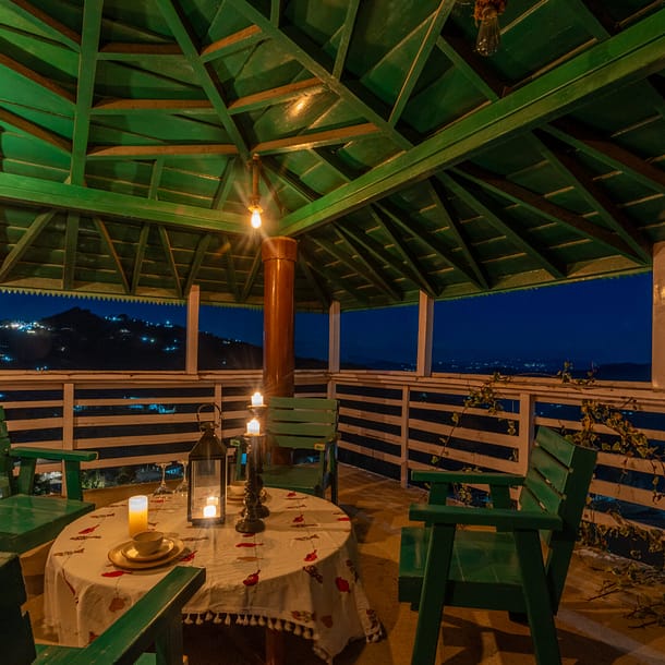 Gazebo- highest point of the property for all-round views of the village. Exclusively for Ivy Loft.