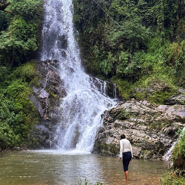 Trek through the scenic Letibunga Village to this very private waterfall down the hill